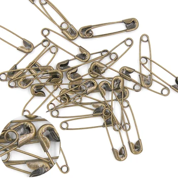 500 Kusov Mini Kolíkmi Nálezy Zlatých Silver Black Anti Medi 19mmx5mm Bezpečnosti Pin DIY Šperky Zistenia