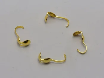 500 Zlatých Charlotte Konci Crimps Korálky Tipy 4 mm Spodnej Svorky-na