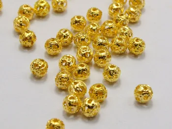 500 Zlatých Á Kolo Filigránske Dištančné Korálky 4 mm