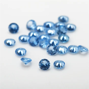 500pcs 1-3.0 mm 109# Okrúhly Rez Syntetické Spinelovou Modré Drahokamy Kameňa Na Kameň Šperky