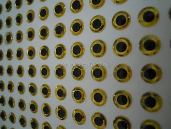 500pcs 3 mm Gold 3D Mäkká Tvarovaná Holografické Rybárske Lure Oči