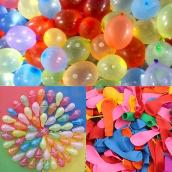 500pcs Narodeniny Dekorácie Balónikov Strany Svadobné Balóny, Dekorácie Najrôznejších Svetlé Farby, Latexové Vodou Balóny (Náhodné Farby)