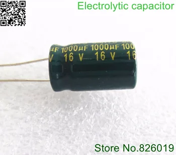 500pcs/veľa 16V 1000UF 8*16 hliníkové elektrolytický kondenzátor 1000uf 16v
