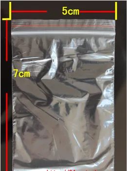 500pcs/veľa 5cm*7 cm Jasné Uzatvárateľnom Plastové Tašky, PE Zip Lock Tašky hrúbky 0,05 mm