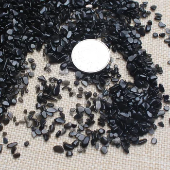 50g Prírodného Čierna Obsidián Quartz Crystal Mini Kameň Rock Čipy Energy Healing doprava zadarmo