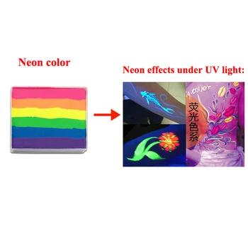 50g Tela Farby Pigmentu Rainbow Maľovanie na Tvár Atrament Neon UV make-up Multicolor Série Body Art Tetovanie na Halloween Rozdeliť Tortu Nastaviť