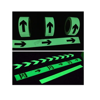 50mmX2m svietiť v tme pásky v trvaní 4 hodín Svetelný film pre bezpečnosť