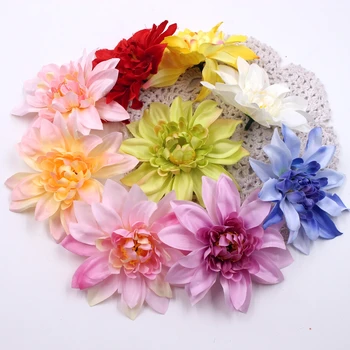 50pcs 10 cm Kvitne Dahlia Pivónia Umelé Kvety Pre Diy Veniec Svadobné Domáce Dekorácie Garland Darček Needleworkwork Kvety