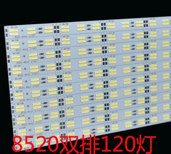 50pcs*100 cm Vysoké svetlé Dvojradu 8520 DC 12V 120LEDS SMD 35W/M 8520 LED Pevný pevný LED Strip Baru Svetlo s 2 ročná záruka