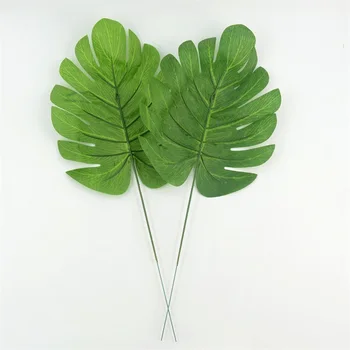 50Pcs 2Kind Veľké Umelé Falošné Monstera Palma Listy Zelené Plastové Leaf Svadobné DIY Dekorácie Lacné Kvety, Listy Rastlín