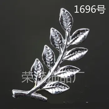 50pcs 33x15mm strieborné pozlátené Zliatiny Leaf charms Pobočky Prívesok Šperky Zistenia veľkoobchod doprava zadarmo