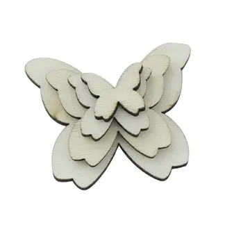 50pcs DIY Nastaviť Motýľ Dreva Scrapbooking Dekorácie Embellishment Zápisník