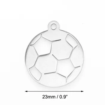50pcs DIY šperky, prívesok vysoká poľský futbal futbal mini Náhrdelník Prívesok z nehrdzavejúcej ocele veľkoobchodné ceny Náhrdelník