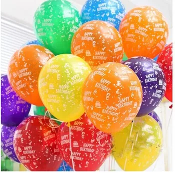 50pcs/lo Happy Birthday Latexový Balón Tlačený Vzor Narodeniny Dekorácie Globos Hélium Balónikov Strana Dodávky