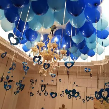 50pcs/lot 10 palcový 2.2 g ballon zahustiť Latex Ballute Svadby, Narodeniny, party dekorácie kolo loptu Matt balón, Modré