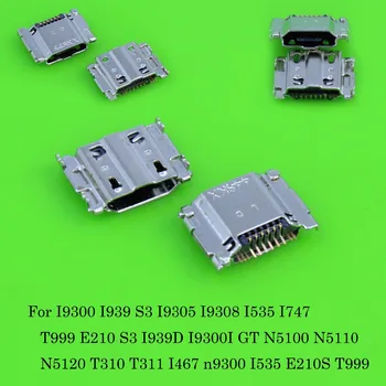 50pcs Micro USB Konektor Konektor Samica 11 pin Plnenie Zásuvka Pre Samsung Galaxy S3 I9300 I9308 I939 I535 I747 L710
