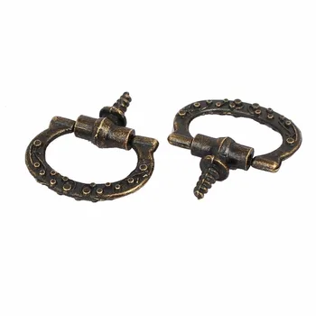 50PCS Miniatúrne Závit Gombíky vintage Bronze drevené šperky hrudníka alebo box rukoväť vleky