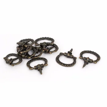 50PCS Miniatúrne Závit Gombíky vintage Bronze drevené šperky hrudníka alebo box rukoväť vleky