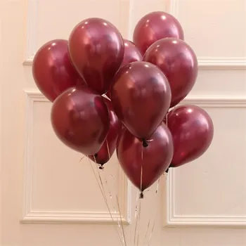 50pcs najpopulárnejších! 12 centimetrov hrubé 2,8 g pearl Latexové balóny červené víno svadby, narodeniny, party dekorácie kvalitné balóny