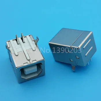 50Pcs USB Typ B 4Pin 90 Stupňov, Female Zásuvka PCB DIP Spájky Konektor