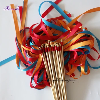 50pcs/veľa oranžová červená modrá 3 ks odolnosť pásky svadobné wands stick Stuhy S zlata Zvony pre svadbu