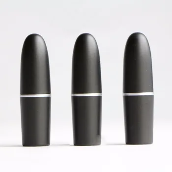 50pcs/veľa prázdnych bullet rúž trubice, čierna farba, prázdne bullet rúž prípade,DIY bullet tvar rúžu kontajner