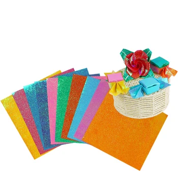 50pcs Zmiešané Farby Pearly Lesklé Námestie Origami Papier jednostranným DIY Papier Karty Ručné Remeselné Darček pre Deti Veľká Veľkosť