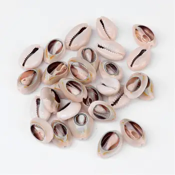50pcs Špirála Shell Perly pre KUTILOV, Šperky, Takže Farbené Cowrie Kotlov, Seashell, Veľkosť: cca 18~20 mm dlhý,13~14 mm široký,6~8 mm hrubé