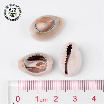 50pcs Špirála Shell Perly pre KUTILOV, Šperky, Takže Farbené Cowrie Kotlov, Seashell, Veľkosť: cca 18~20 mm dlhý,13~14 mm široký,6~8 mm hrubé