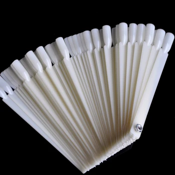 50tips Ventilátor Správnej Praxe Displej Nail Art Decoration Graf Jasné Biele Stick Úplné Pokrytie False Nechty, Tipy, make-up Nástroje