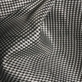50x140cm Classic Black & White Vzor Polyester Podšívka Textílie Pre DIY šitie Žakárové Tkaniny, Odevy, Obloženie