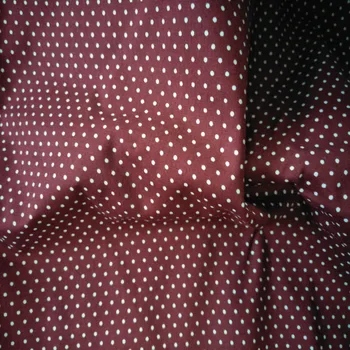 50x145cm Pekné Červené Víno Biele Polka Dot Vytlačené na bavlna Popelín Textílie prešívanie domova patchwork telas handričku Pre DIY Šiť