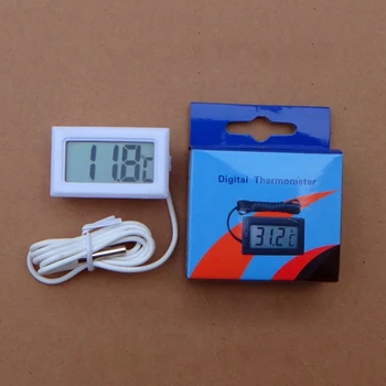 -50~110 Stupeň Užitočné Teplomer Thermograph Digitálny LCD Sonda Chladnička s Mrazničkou Pre Meranie Teploty v Chladničke