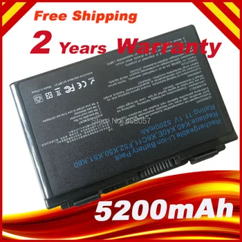 5200mAh Notebook Batéria pre ASUS K50 K50I K50ID K50IJ K50IN K50AB-X2A A32-F82