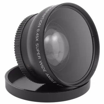 52MM 0.45 x širokouhlý Objektív + Makro Objektív na Nikon ZRKADLOVKY s 52mm UV Objektív Filter Niť Doprava Zadarmo