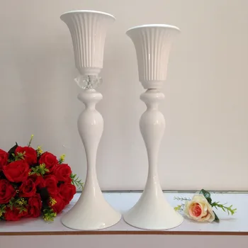 55 cm 21.6 palcový 10pcs/veľa Biele svadobné party cesty vedú dekorácie Stola vrchol Svadobné kvetinové vázy Svadobné vrchol