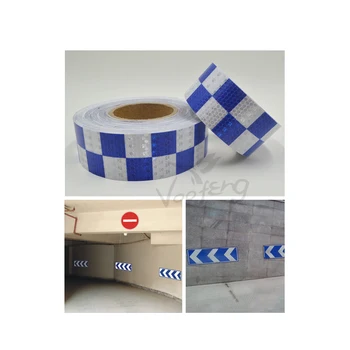5cmx10m Svieti Modrá Biela Farba, Námestie Samolepiace Reflexné Výstražné Pásky na auto a motocykel