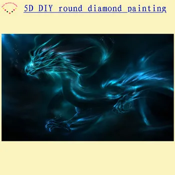 5D diamond výšivky vŕtačky diamantové cross stitch crystal kolo diamond sady dekoratívne diy diamond maľovanie green dragon foo