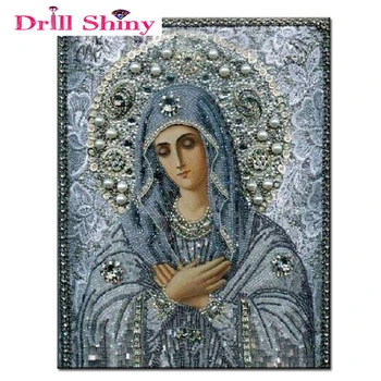 5D DIY Diamond Maľba Panny Márie Pravoslávna Ikona Domáce Dekorácie Kamienkami Stenu, Nálepky Výšivky Diamond Mozaika