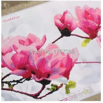 5D mozaikové umenie výšivky kvet diamond maľovanie kolo drahokamu cross stitch diamond výšivky magnolia olejomaľba remeslá