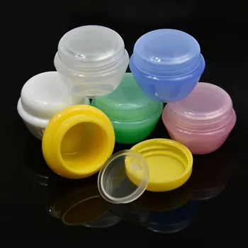 5g*5 ks biela/ružová/clear/modrá/zelená/žltá 6colors Kozmetické Sub Cestovné Fľaše, Plastové Prázdne make-up Krém Kontajner Hrniec Jar