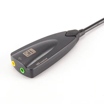 5H V2 7.1 USB Zvukovú Kartu Audio Adaptér Externého USB Na 3D CH Virtuálnych Kanálov Zvukovej Stopy pre Notebook PC