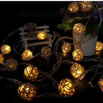 5m 20leds LED Loptu string lampy svadobné záhrada prívesok garland Timbo lampa 110V/220V LED svetlá na Vianočný stromček