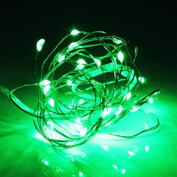 5M 50 LED Batérie Prevádzkované LED Medený Drôt String Svetlá na Vianočné Girlandy Strany Svadobné Dekorácie Vianočné Rozprávky Svetlá