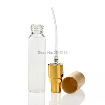 5ML,5G 100Ppcs/Veľa, Číre Sklo Matné Sklo Parfum Spray Fľaša, Strieborná Farba Zlatá Farba Spp High-Grade Prázdnych obalov na Fľaše