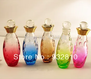 5ml MINI Farba Skla Parfum Fľašu Naplniteľné Prázdne Esenciálny Olej Ampulky Prenosné make-up Fľaša na Novú Značku 10pcs/veľa CE517