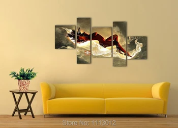 5P Hot Ručne Maľované Vysokej Kvality Abstraktné Nahé Ženy Milujú olejomaľba Domova Moderné Plátno na Stenu Obrázok Pre Obývacia Izba