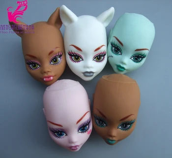 5pieces /veľa Mäkké Plastové Parochňu Diy vedúci Praxe make-up DIY kočíky Pre bábiky Monster high bábiku