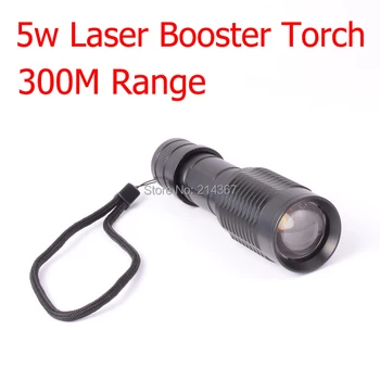 5w Laser Booster Pochodeň 300m Rozsah Nočné Videnie Rozsah Booster Baterka Invisable IR Laser, Baterka