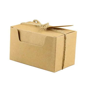 6*6*10 CM kraft papier box, Darčeky balenie svadobný dar box obdĺžnik box ručné darčekové balenie krabica pre candy 10pcs/veľa
